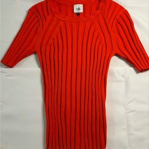 Cabi Red Orange Sweater Shirt